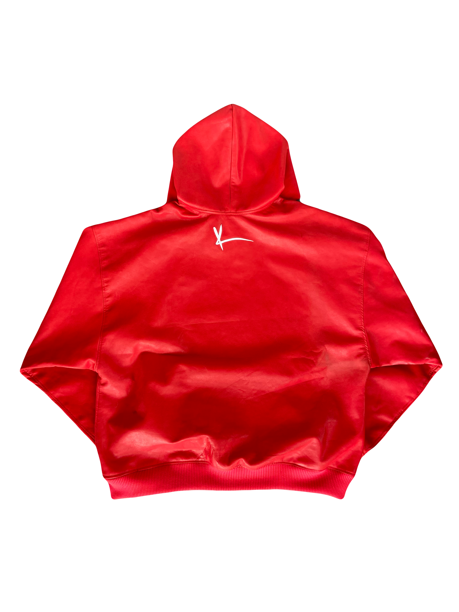 Red Leather Pullover