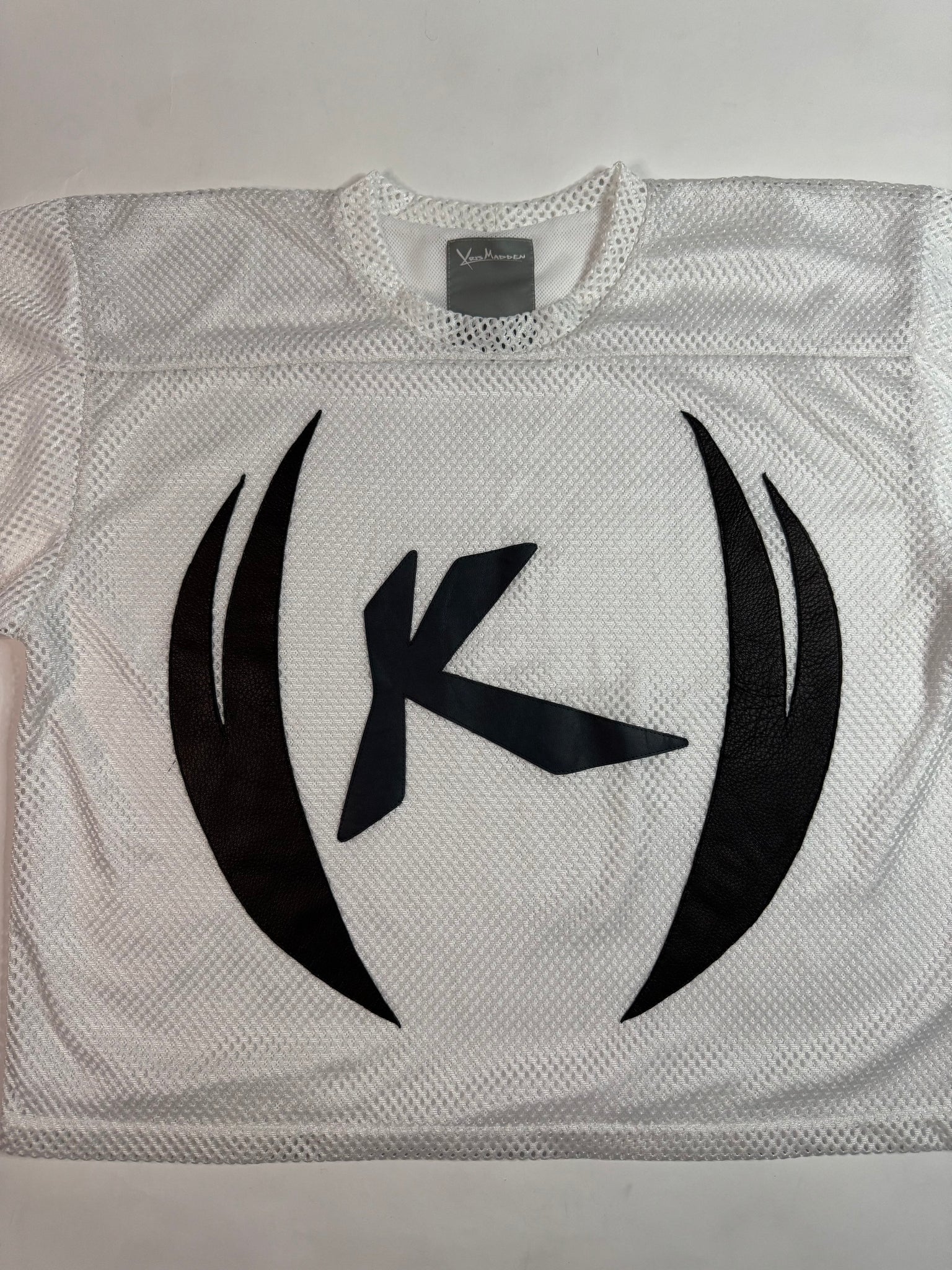 Double Layer Tribal Mesh Jersey (White)