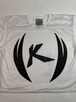 Double Layer Tribal Mesh Jersey (White)