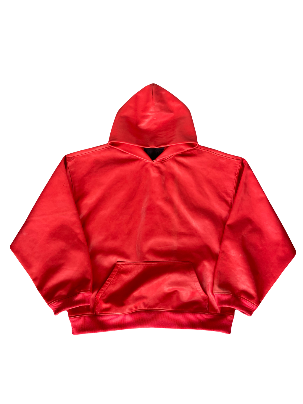 Red Leather Pullover