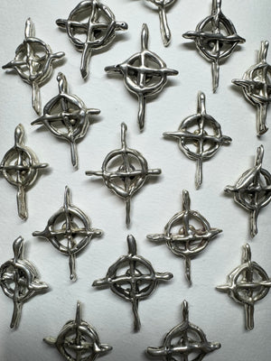 .925 SILVER CROSSHAIR PINS (2-PACK)