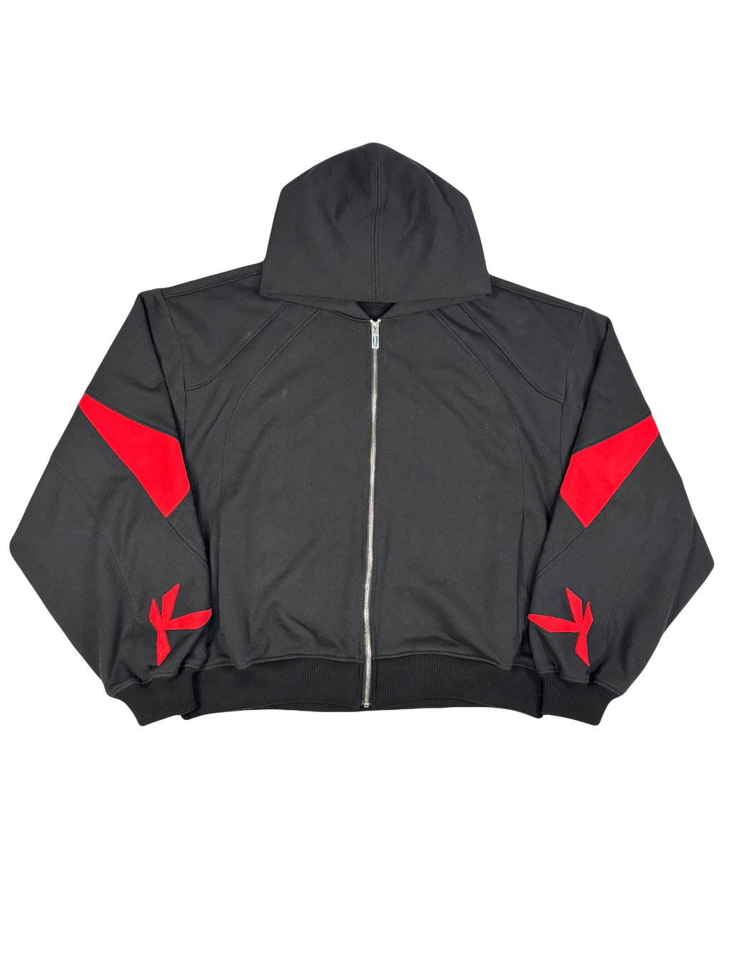Black and Red Zip-Up Hoodie