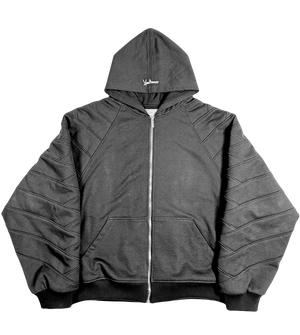 Herringbone Zip-Up Hoodie