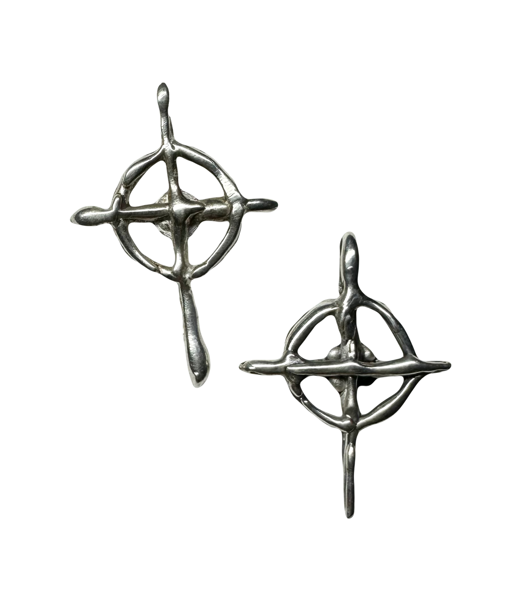 .925 SILVER CROSSHAIR PINS (2-PACK)
