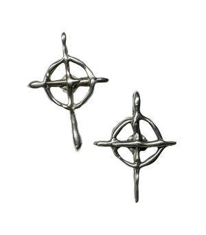 .925 SILVER CROSSHAIR PINS (2-PACK)