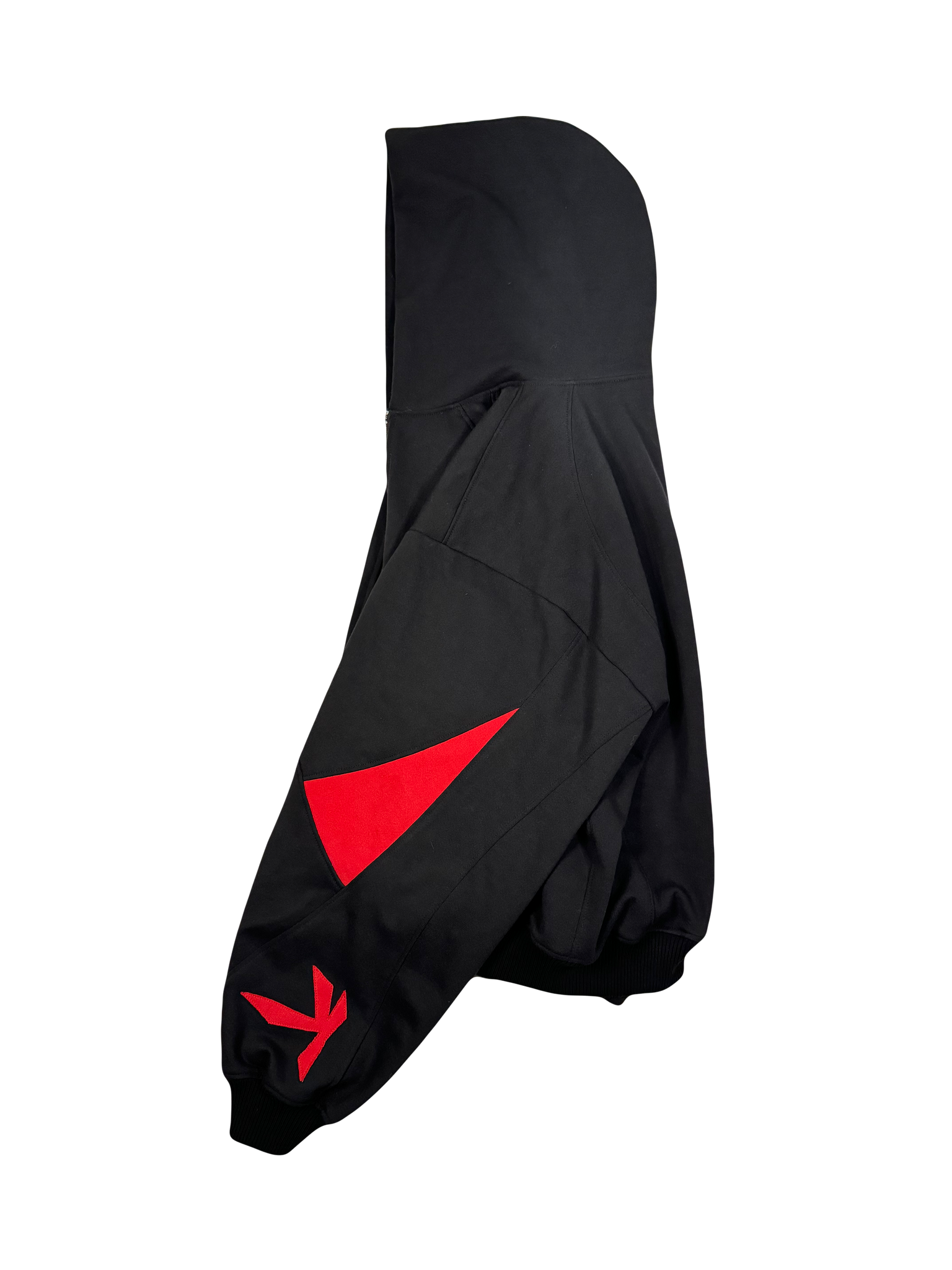 Black and Red Zip-Up Hoodie