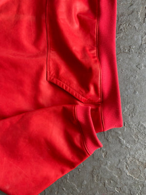 Red Leather Pullover