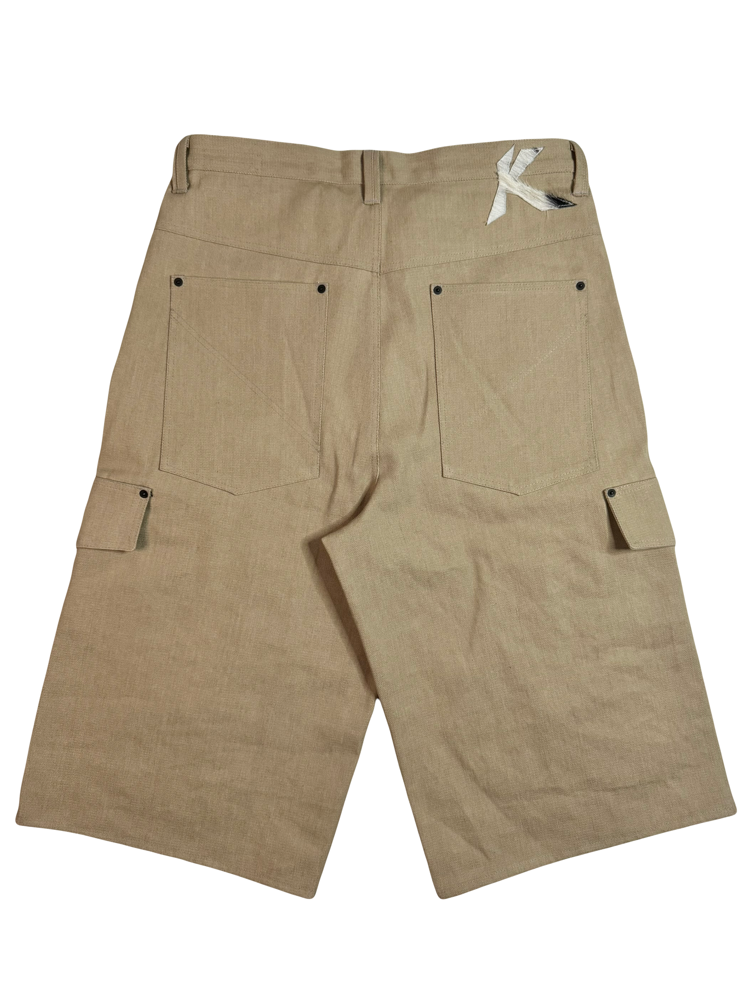 Slanted Cargo Shorts (Khaki Tan)