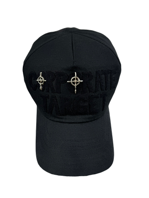 Blacked Out Corporate Target Hat with .925 Silver pins