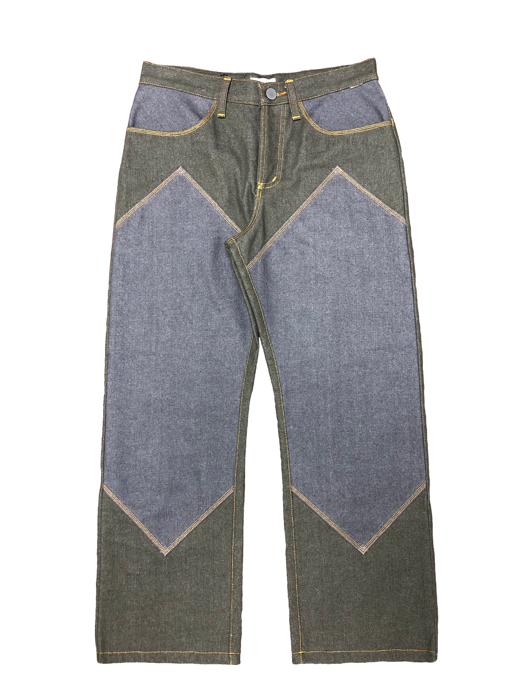 Diamond Double Knees (Raw Denim)