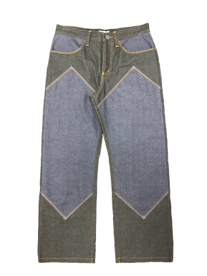 Diamond Double Knees (Raw Denim)